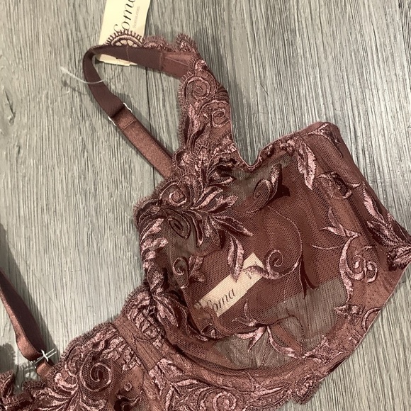 SOMA Sensuous Lace Unlined Nutmeg Underwire Bra NWT size 34C - Picture 4 of 10